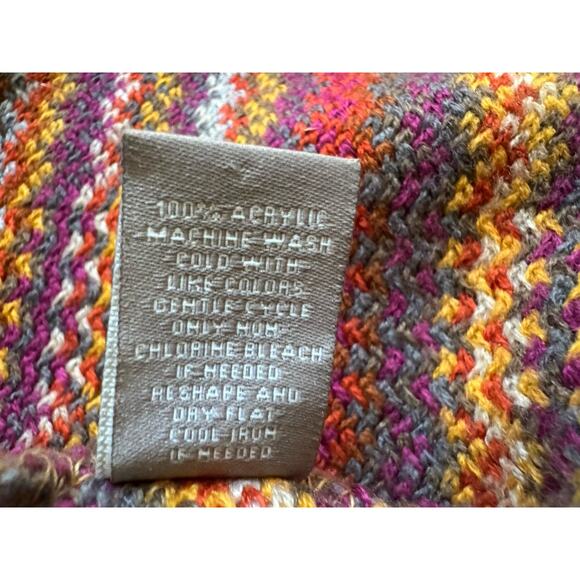 J. Jill Ribbed Knit Infinity Scarf Multi One Size Preppy Minimalist Cozy READ - Picture 4 of 7